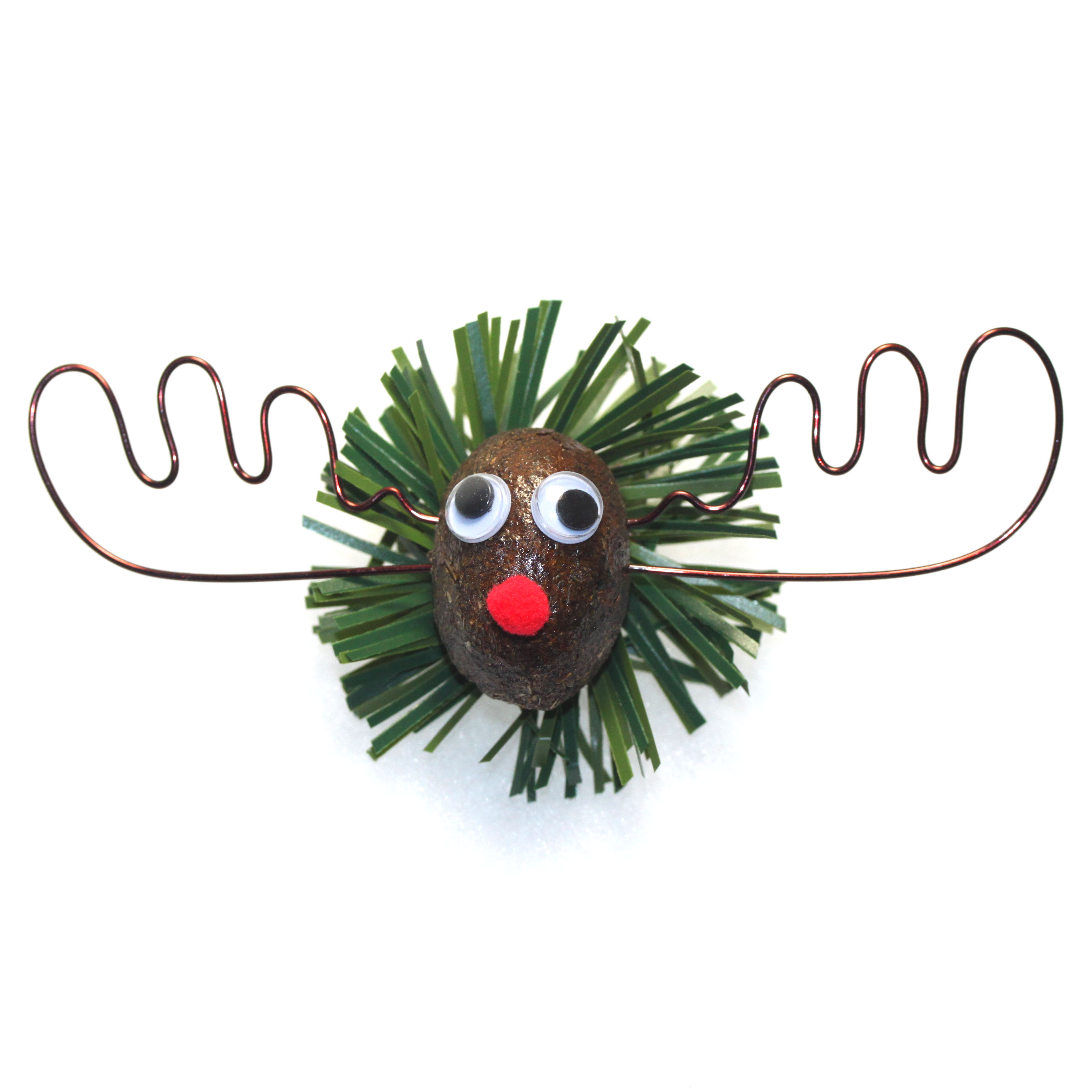 Alaska Moose Nugget Christmas Pin